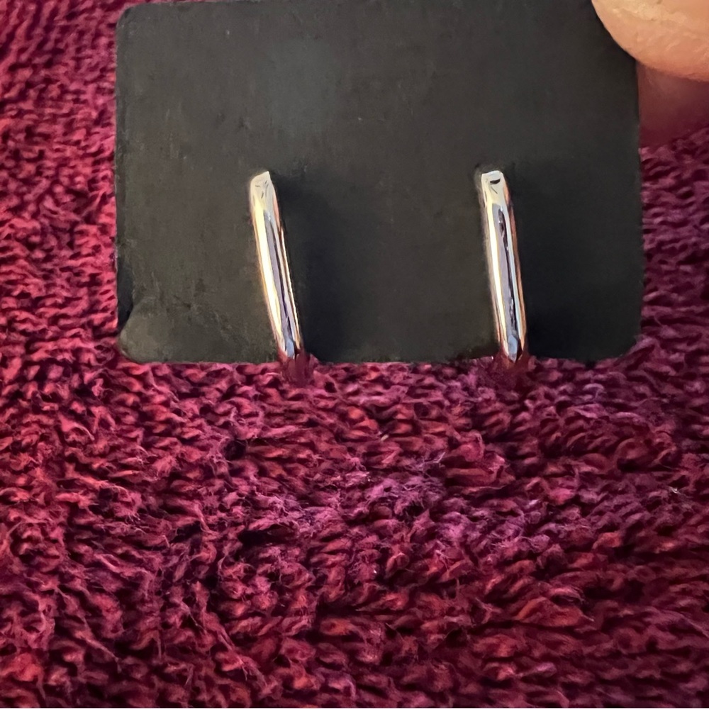 Sterling silver mini hoop earrings